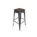 Set of 4 Counter Height Industrial Metal Bar Stools