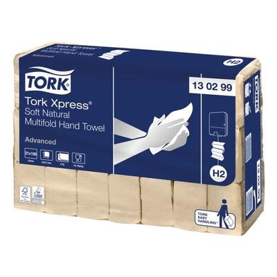 Tork Papierhandtücher »Xpress® Soft Natural Advanced« für H2 2-lagig natur Multifold mehrfarbig, 21.3 cm Image