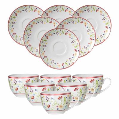 Ritzenhoff & Breker Shanti Kaffeetassen mit Untertassen 6er Set bunt Image