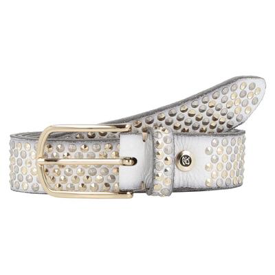 b.belt Nietengürtel Leder 95 cm Grau Damen Image
