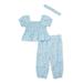 Dumbo Baby Girl Smocked Top and Pants Outfit Set with Headband Sizes 0/3 Months-24 Months
