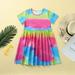 Whlbf Kids Clothing Clearance Toddler Baby Kids Girls Tie Dyed Dress Princess Dresses Casual Clothes