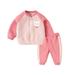 Girls Fall Outfits Baby Boys Long Sleeve Cute Cartoon Animals Coats Outwear Patchwork Sweatshirt Trousers Pants Tracksuit Outfit Set 2Pcs Clothes Girls Clothing Sets Pink 6 Months-12 Months