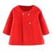 ASFGIMUJ Girls Jackets Kids Baby Boys Winter Solid Long Sleeve Button Cape Type Clothes Coat Jacket Baby Winter Coat Red 2 Years-3 Years