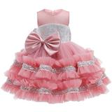 Girls Dress Christmas Gift Baby Girl Sleeveless Princess Dress for Girls Christmas Party Elegant Pageant Party Wedding Lace Gown Dresses for 1-6 Years Save Big