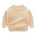 TOWED22 Baby Cable Knit Sweater Baby Girl Knit Sweater Long Sleeve Flower Winter Warm Sweatshirt Pullover Tops Outfit Fall Clothes(Khaki 4-5 Y)