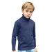 ASFGIMUJ Girls Sweaters Knit Turtleneck Sweater Soft Solid Warm Pullover Sweater Long Sleeve Shirts Knit Sweater Blue 2 Years-3 Years