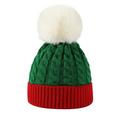 CaComMARK PI Clearance Children Christmas Hat Winter Beanie Gradient Knit Hat Warm Thick Skiing Cap with Fluffball