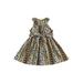 TheFound Baby Kids Girlâ€™s Dress Sleeveless Flower Print A-line Dress with Belt