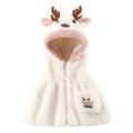 ASFGIMUJ Toddler Jackets For Girls Kids Baby Cartoon Vest Jacket Sleeveless Pullover Hoodie Coat Tops Clothes girls Outerwear Jackets & Coats White 2 Years-3 Years