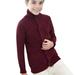 ASFGIMUJ Boys Sweater And Boys Knitted Button Down Turtleneck Cardigan Sweater Long Sleeve Outwear 2 To 10Y Knit Sweater Red 6 Years-7 Years