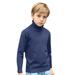 ASFGIMUJ Baby Sweater Knit Turtleneck Sweater Soft Solid Warm Pullover Sweater Long Sleeve Shirts Knitted Sweater Blue 3 Years-4 Years
