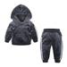 CaComMARK PI Clearance Toddler Kids Outfit Set Sweatsuit Hoodie Pants Sweatshirt Sweatpants Gray