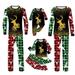 TAIAOJING Baby Family Christmas Pajamas Matching Sets Fashion Baby For Deer Plaid Print Long Sleeve T Shirt Top And Pants Xmas Sleep Holiday Outfit Family Pajama Sets 12-18 Months