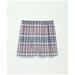 Brooks Brothers Men's Cotton Broadcloth Madras Boxers | Coral/Navy | Size Small