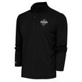 Men's Antigua Black NHL 2024 Stadium Series Tribute Quarter-Zip Pullover Jacket