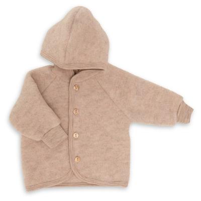 Engel - Kinder Kapuzenjacke mit Holzknöpfen - Wolljacke Gr 86/92 beige Image