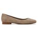 TOMS Women's Briella Taupe Suede Flat Shoes Brown/Natural, Size 10