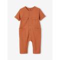 Honeycomb Jumpsuit for Babies rust