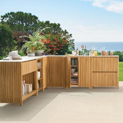 Madura Teak Outdoor Kitchen - Corner Cabinet - Frontgate