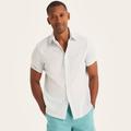 Nautica Men's Wrinkle-Resistant Printed Wear To Work Shirt Bright White, 3XL