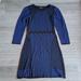 Nine West Dresses | Nine West Black & Blue Dot Print Sweater Dress Xs | Color: Black/Blue | Size: Xs