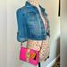Coach Bags | Coach Anna Foldover Clutch Crossbody Handbag With Trompe L'oeil Print Nwt | Color: Pink | Size: Os