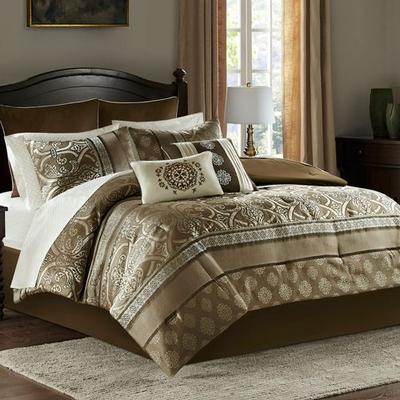 Zara Comforter Bed Set Multi Warm, California King, Multi Warm