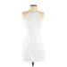 Hollister Casual Dress - A-Line Crew Neck Sleeveless: White Print Dresses - Women's Size X-Small