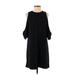 Trafaluc by Zara Casual Dress - Midi: Black Solid Dresses - Women's Size Small