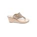 Jack Rogers Wedges: Gold Print Shoes - Women's Size 8 - Open Toe