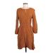 Old Navy Casual Dress - Wrap: Orange Dresses - Women's Size Medium