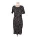 Lularoe Casual Dress - Sheath: Black Marled Dresses - Women's Size Medium