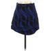 Zara Casual A-Line Skirt Mini: Blue Bottoms - Women's Size X-Small