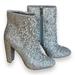 Jessica Simpson Shoes | Jessica Simpson Starlite Silver Glitter And Pearls Sparkly Heel Ankle Boots Sz 6 | Color: Silver | Size: 6