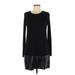 Bailey 44 Casual Dress - Shift Crew Neck Long sleeves: Black Print Dresses - Women's Size Medium