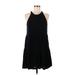 Old Navy Casual Dress - Mini Halter Sleeveless: Black Print Dresses - Women's Size Medium Petite