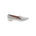 Aldo Flats: Slip-on Chunky Heel Casual Gray Shoes - Women's Size 7 1/2 - Almond Toe