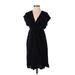 Talia Casual Dress - Midi: Black Solid Dresses - Women's Size Small