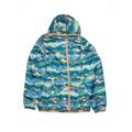 Lands' End Windbreaker Jackets: Blue Tropical Jackets & Outerwear - Kids Girl's Size 18