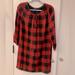 Madewell Dresses | Madewell Buffalo Plaid Tie Neck Shift Dress S | Color: Black/Red | Size: S