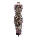 River Island Casual Dress - Bodycon: Black Leopard Print Dresses - Women's Size 6