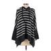 Ann Taylor LOFT Pullover Sweater: Black Color Block Tops - Women's Size Small