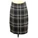 J.Jill Casual Pencil Skirt Knee Length: Black Plaid Bottoms - Women's Size Small