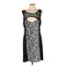 Krista Lee Casual Dress - Mini Scoop Neck Sleeveless: Black Dresses - Women's Size Large