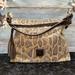 Dooney & Bourke Bags | Dooney & Bourke Sloan Hobo Python Snakeskin Embossed Leather Large Handbag | Color: Brown/Cream | Size: Os