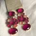 Anthropologie Jewelry | Anthropologie Nwt Crystal Stone Reflctn Pink/ Rose Statement Earrings Valentines | Color: Pink | Size: Os