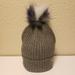 American Eagle Outfitters Accessories | American Eagle Outfitters Gray Beanie With Faux Fur Pom | Color: Gray | Size: Os