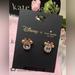 Kate Spade Jewelry | Kate Spade Disney Minnie Mouse Earrings With White Cubic Zirconia Nwt | Color: Gold/White | Size: Os