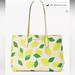 Kate Spade Bags | Kate Spade All Day Lemon Toss Large Tote | Color: White | Size: Os